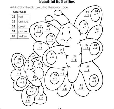 addition coloring pages  kindergarten worksheet school