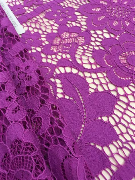 Purple Lace Fabric Guipure Lace Lace Fabric From