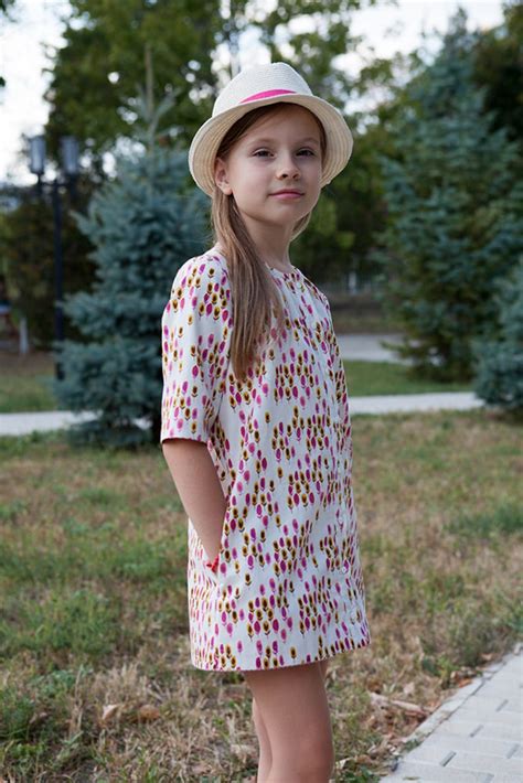 Girls Shirt Dress With Pockets Floral Print Tunic Dress Etsy