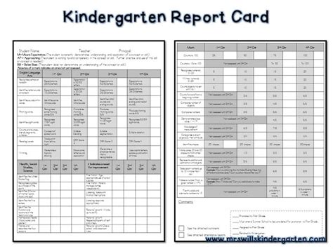 Best 25 Kindergarten Report Cards Ideas On Pinterest Progress Report