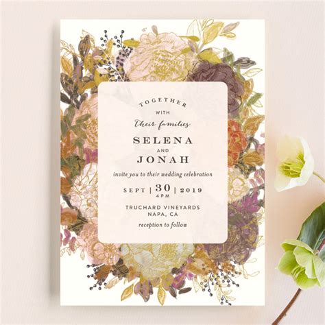 Floral Feast Wedding Invitations By Phrosne Ras Minted