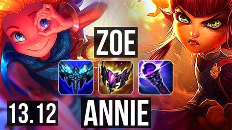 Zoe Vs Annie Mid Legendary Games K Mastery Kr