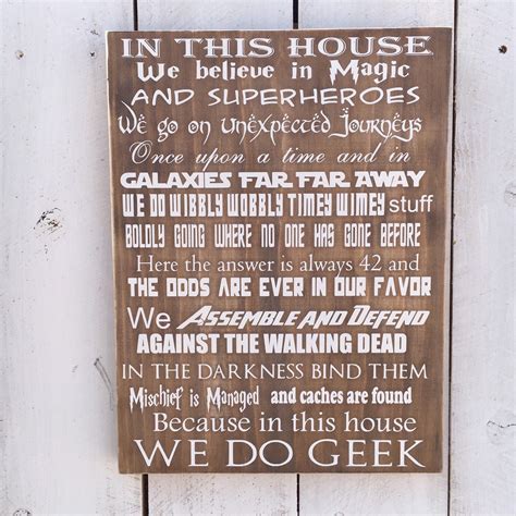 In This House We Do Geek Customize Wooden Sign Make Your Own Geek