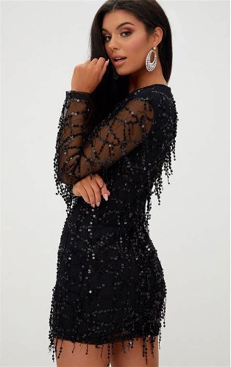 The Black Sequin Dress Dresses Images 2022