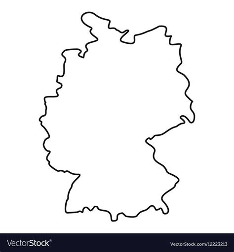 A Black And White Map Of Germany