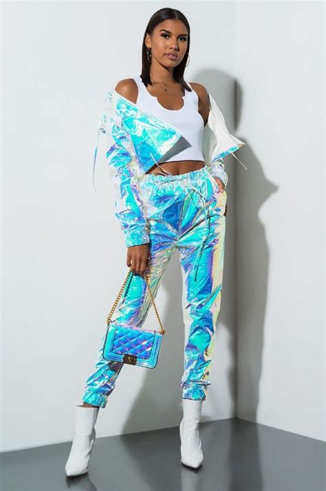 Truth Be Told Hologram Pants In 2019 Holographic Fashion Jogger