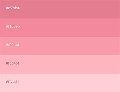 Pink Color Palettes Combinations And Codes