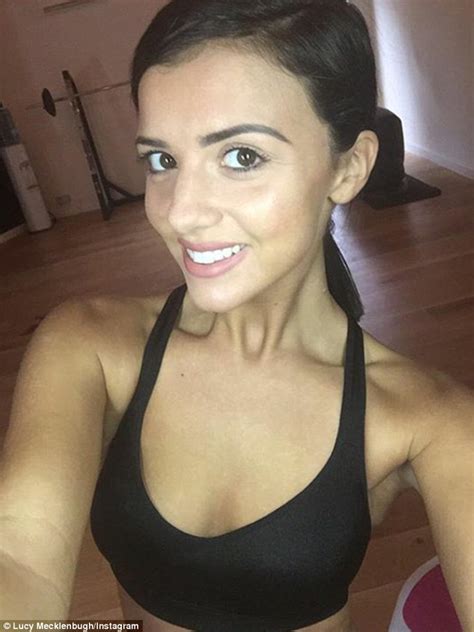 Lucy Mecklenburgh Strips Off To A Lacy Black Bra As She Flaunts Her Gym Honed Body Daily Mail