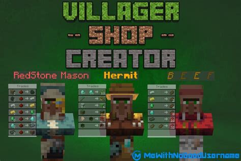 Villager Shop Creator Ver 31 Now In 119 Minecraft Data Pack