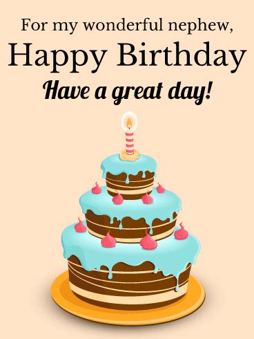Your nephew is your favorite person ever, so celebrate his birthday with a funny birthday wishes for nephew! For my Wonderful Nephew - Happy Birthday Card | Birthday & Greeting Cards by Davia