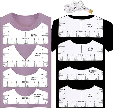 Misoldorami 9 Pcs T Shirt Alignment Rulers Guide Tools To Center Crew