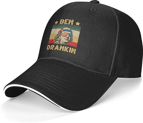 Vintage Ben Drankin Benjamin Franklin 4th Of July Baseball Cap Cap Hats