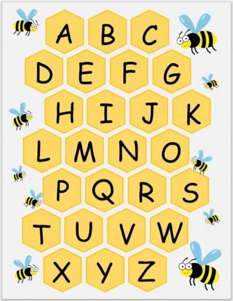 Upper And Lowercase Alphabet Matching Bumble Bee Activity Etsy