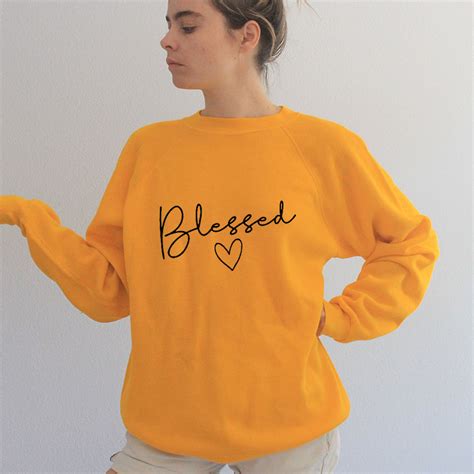 Blessed Women Sweatshirts Pink Tops Fall Clothing Christian Graphic