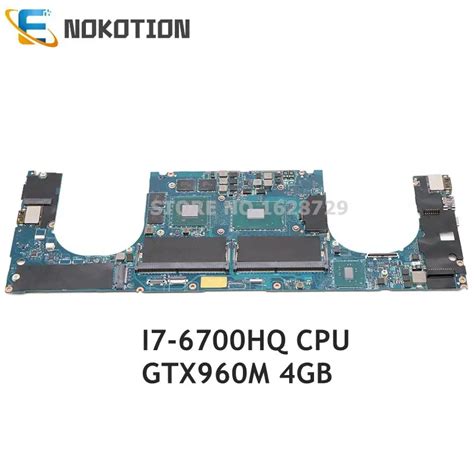 Nokotion For Dell Xps 15 9550 Laptop Motherboard Gtx960m 4gb Sr2fq I7