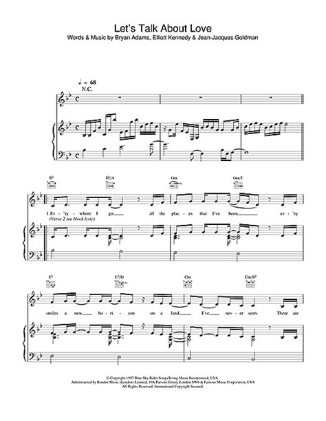Let's talk about love edited. Celine Dion "Let's Talk About Love" Sheet Music PDF Notes ...