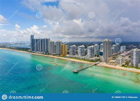 Aerial Photo Sunny Isles Beach Florida Usa Stock Image Image Of