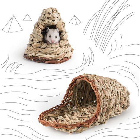 Niteangel Hamster Reed Woven Nest Natural Hideout — Niteangel Pet