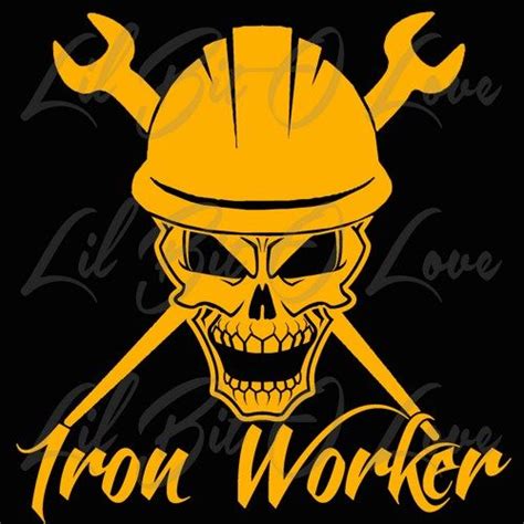 Iron Worker Skull In Hard Hat With Crossed Spud Wrenches Vinyl Decal