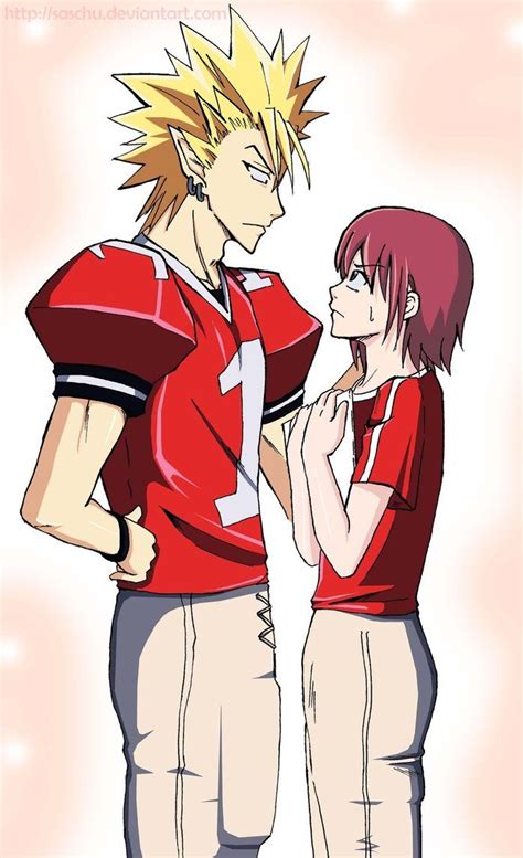 Eyeshield 21 Hiruma And Mamori Sports Anime Anime Nani