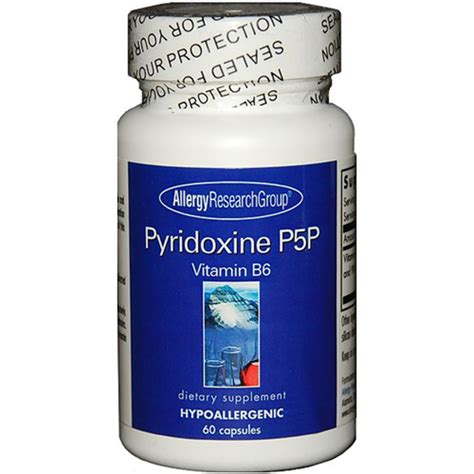 Please consult your physician before supplementation, especially if you have a medical condition, are pregnant, or are taking any other drugs or dietary. Allergy Research Pyridoxine P5P Vitamin B6 Supplement ...
