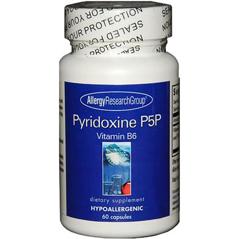 Please consult your physician before supplementation, especially if you have a medical condition, are pregnant, or are taking any other drugs or dietary. Allergy Research Pyridoxine P5P Vitamin B6 Supplement ...