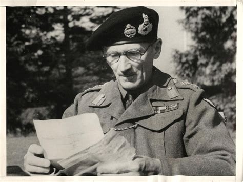 1943 General Bernard Montgomery Of The British 8th Army Takes A Quiet