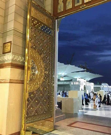 Beautiful View Door Of Masjid E Nabvi ﷺ مسجد نبوي Mecca Madinah
