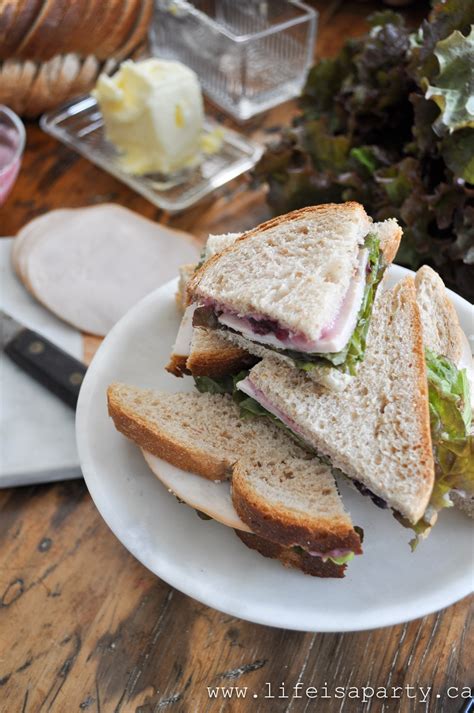 Easy Turkey Sandwiches With Cranberry Mayo Life Is A Party