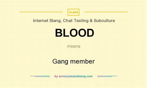 Blood Gang Member In Internet Slang Chat Texting And Subculture By