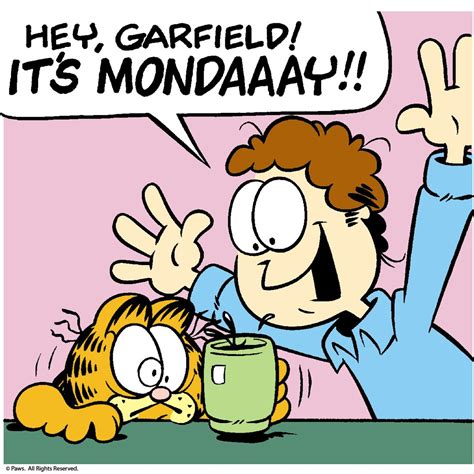 Pin By Garfield On Monday Garfield Cartoon Garfield Morning Quotes