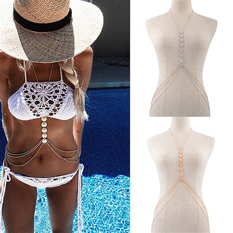 Fg Fashion Women Body Chain Jewelry Bikini Waist Alloy Belly Beach