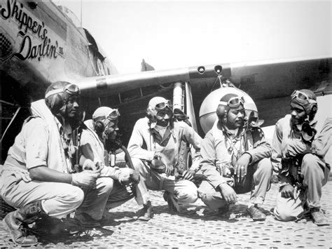 Photo Pilots Of The Tuskegee Airmen 332nd Fighter Group In Front