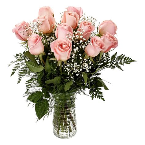 Save On Roses Pink Arrangement With Vase Order Online Delivery Stop