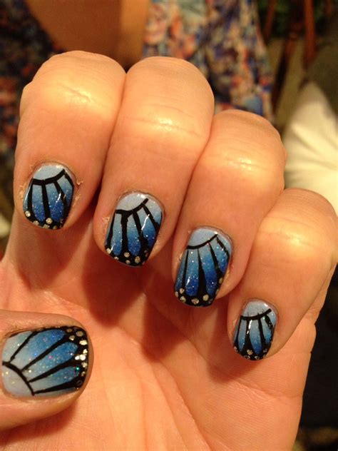 Butterfly Ombr Nail Art Nail Art Ombre Nail Art Ombre Nails