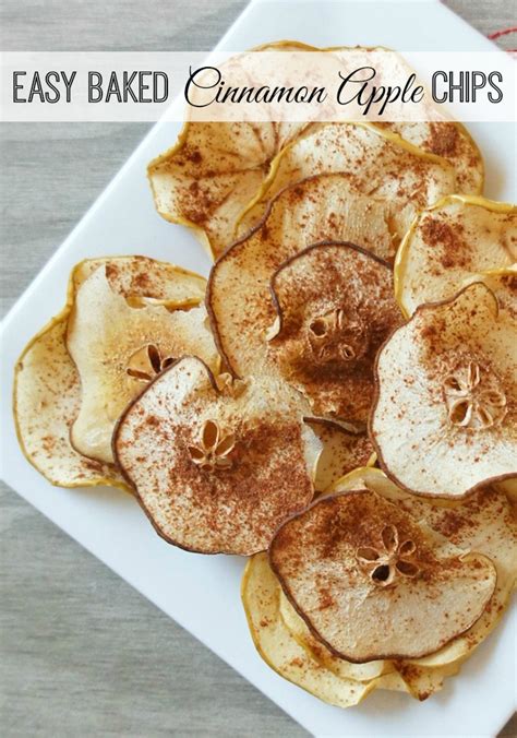 Easy Baked Cinnamon Apple Chips Recipe The Rebel Chick