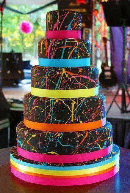 Spray Paint Cake Splatter Cake Crazy Wedding Cakes Sweet Sixteen Cakes