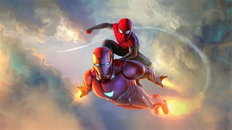 Spiderman Sitting On Iron Man 4k Hd Avengers Infinity War Wallpapers