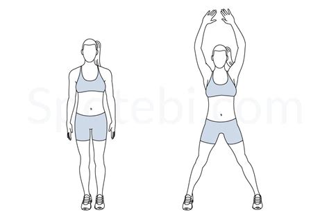 Jumping Jacks Illustrated Exercise Guide Workout Guide Jumping