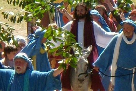 Palm Sunday Signifying The Day That Jesus Rode Into Jerusalem In Time