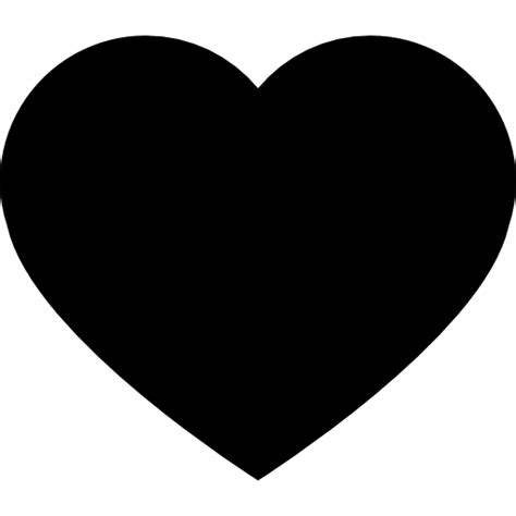 La Forma Del Corazón Negro Para San Valentín Icono Gratis