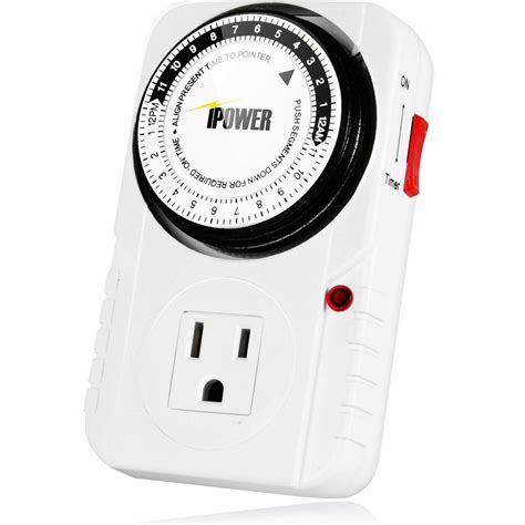 Ipower 24 Hour Plug In Mechanical Electric Outlet Timer 15 Minute