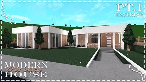 Bloxburg Modern One Story House K Pt Exterior Roblox Youtube