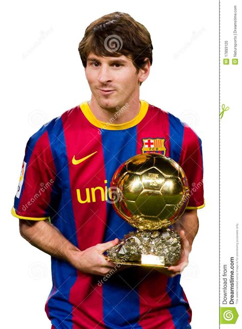 Leo Messi With Golden Ball Award Editorial Image Image