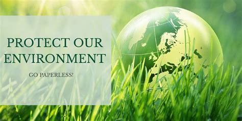 Protect our environment - Reduce paper consumption