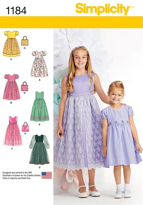 Discontinued Simplicity Sewing Pattern 1184 K5 Childs