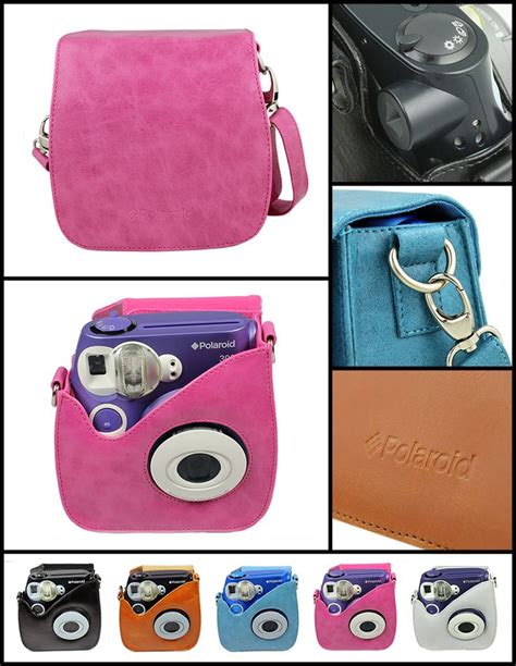 The Camera Case Is Pink Blue And Purple