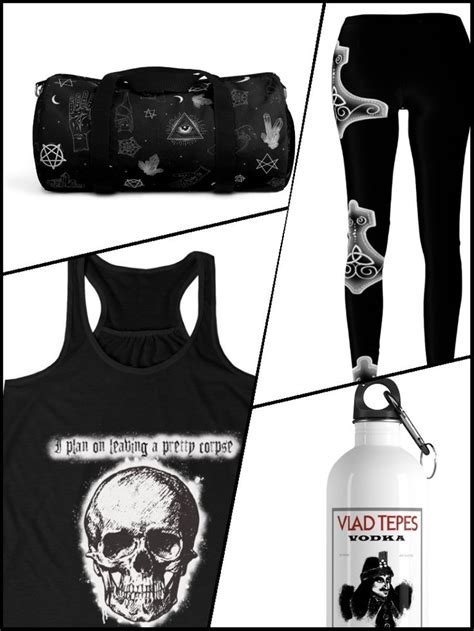 Health Goth Gym Bags Health Goth Health Goth Outfits Goth Outfits