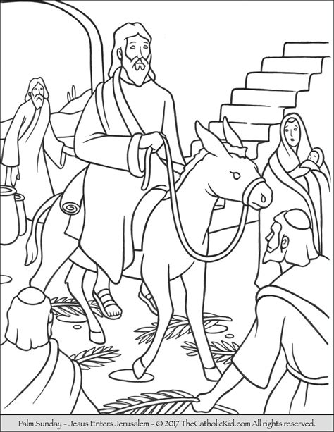Free Printable Children S Palm Sunday Coloring Pages Jesyscioblin