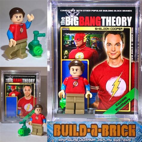 The Big Bang Theory Sheldon Custom Minifigure W Display Case And Lego